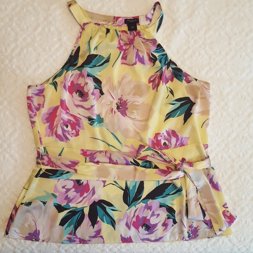 Ann Taylor yellow floral blouse.